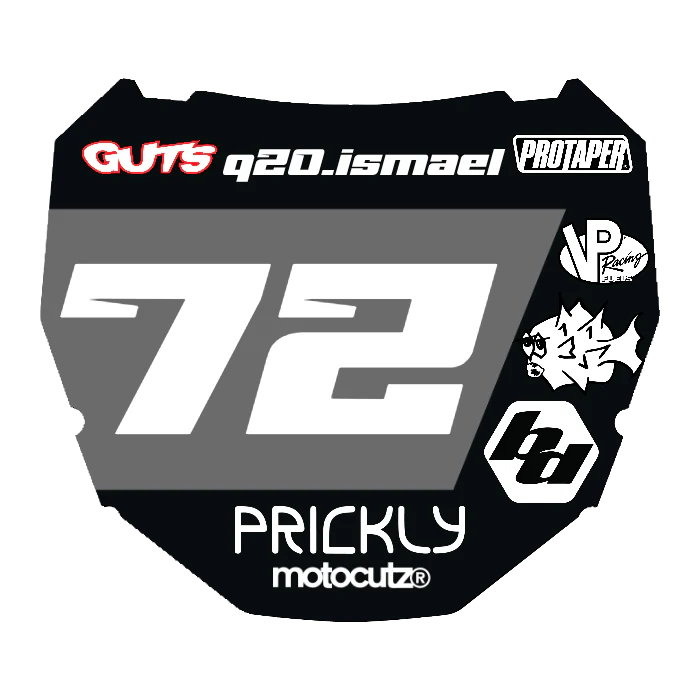 CUSTOM ODI NUMBER PLATE DECAL