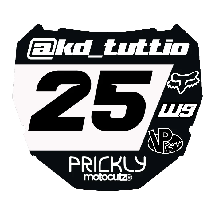 CUSTOM ODI NUMBER PLATE DECAL