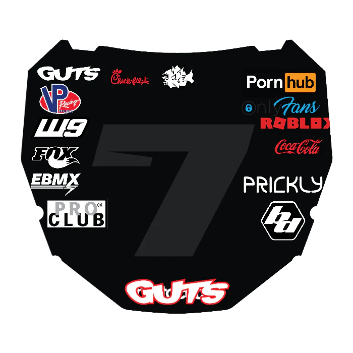 CUSTOM ODI NUMBER PLATE DECAL