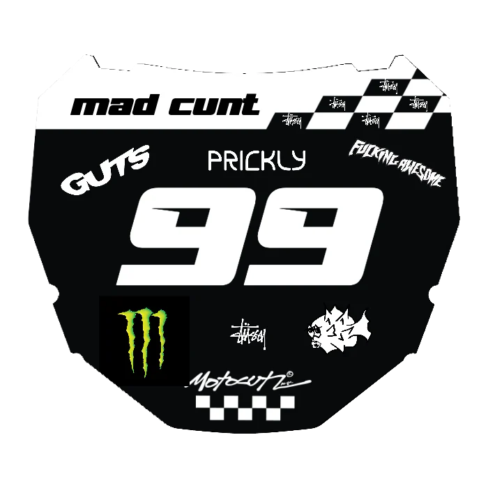 CUSTOM ODI NUMBER PLATE DECAL