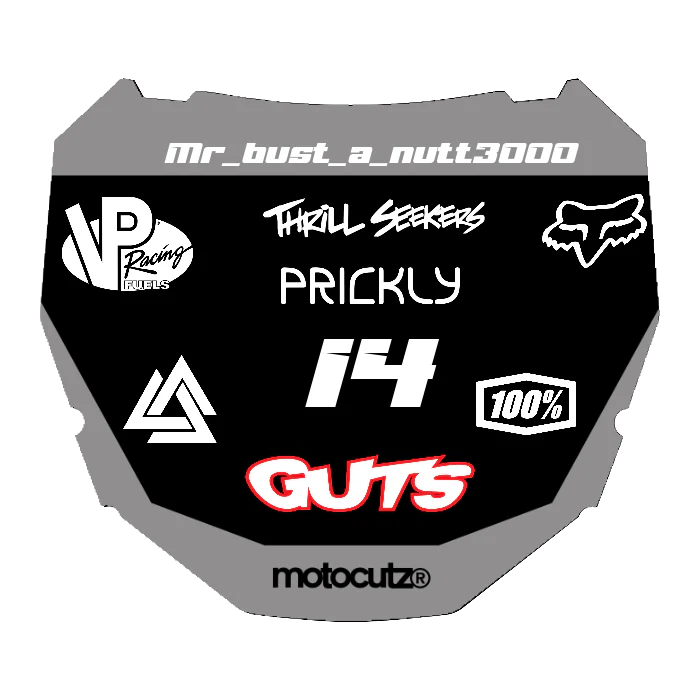 CUSTOM ODI NUMBER PLATE DECAL