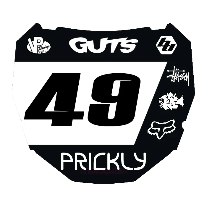 CUSTOM ODI NUMBER PLATE DECAL