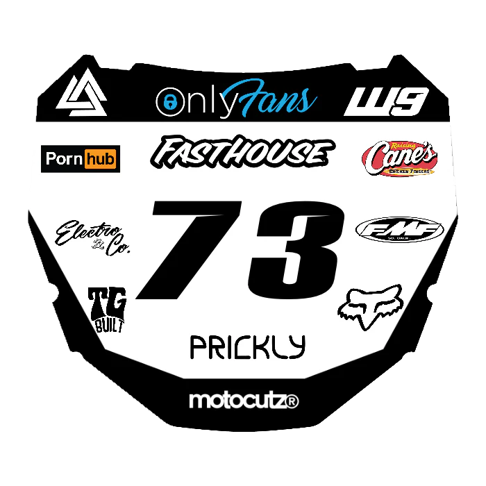 CUSTOM ODI NUMBER PLATE DECAL