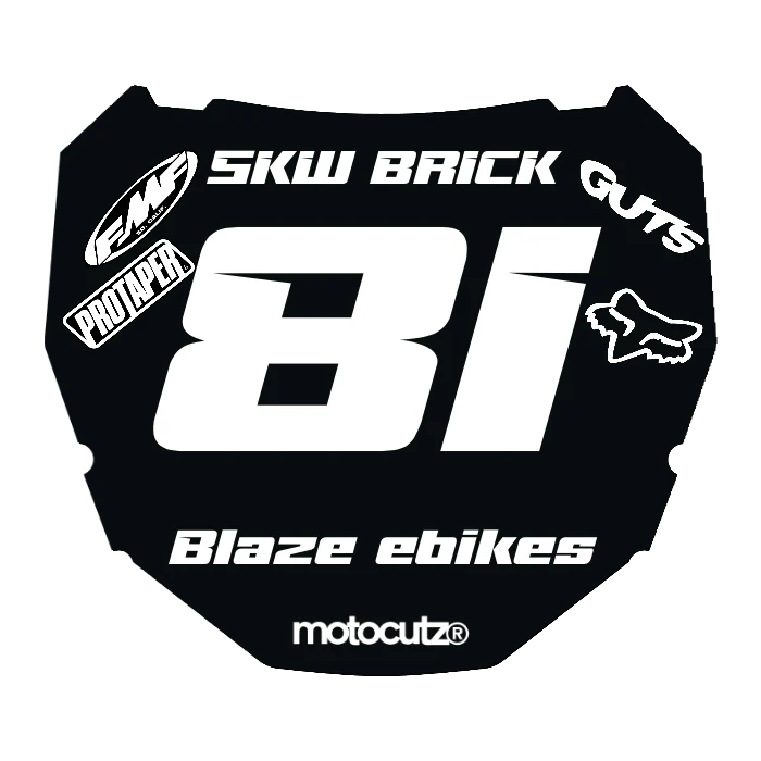 CUSTOM ODI NUMBER PLATE DECAL