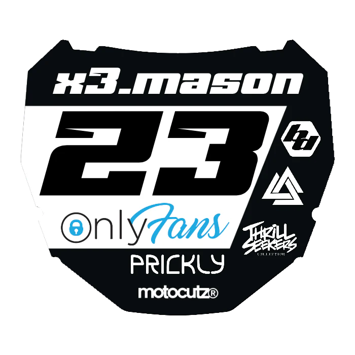 CUSTOM ODI NUMBER PLATE DECAL