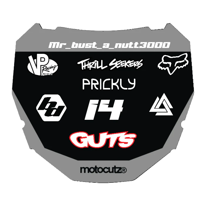 CUSTOM ODI NUMBER PLATE DECAL