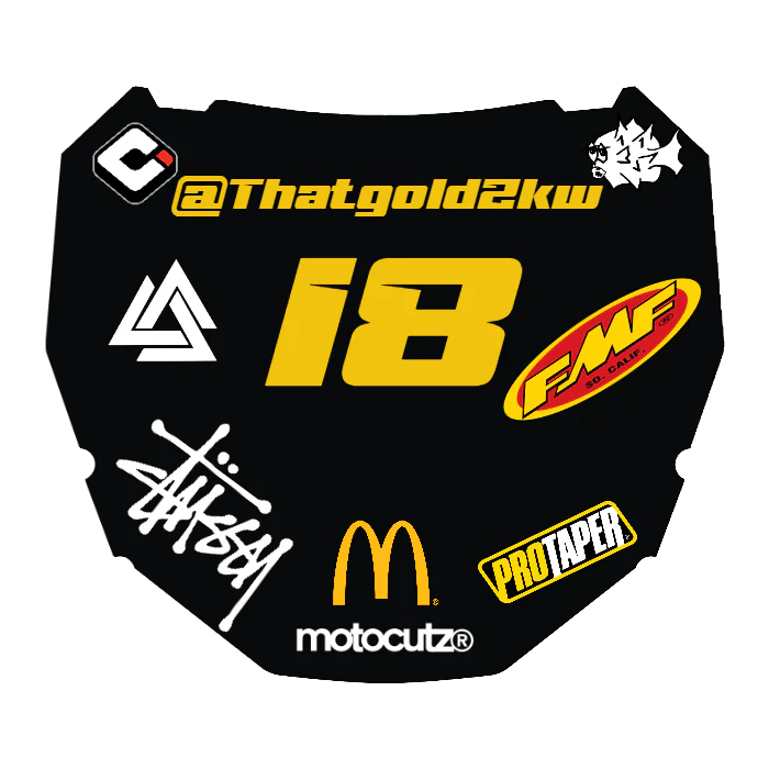 CUSTOM ODI NUMBER PLATE DECAL