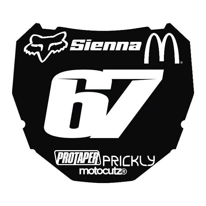 CUSTOM ODI NUMBER PLATE DECAL