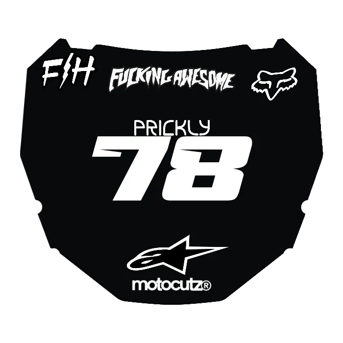CUSTOM ODI NUMBER PLATE DECAL