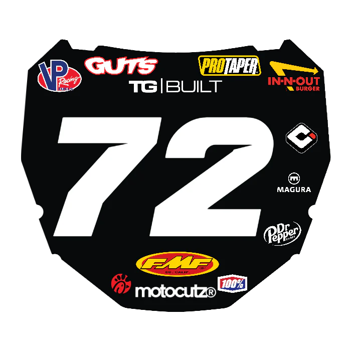 CUSTOM ODI NUMBER PLATE DECAL