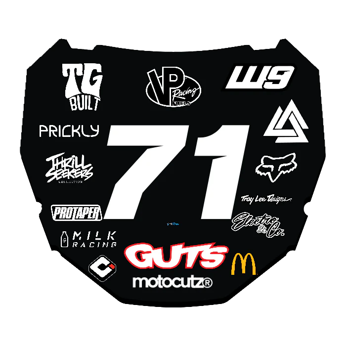 CUSTOM ODI NUMBER PLATE DECAL
