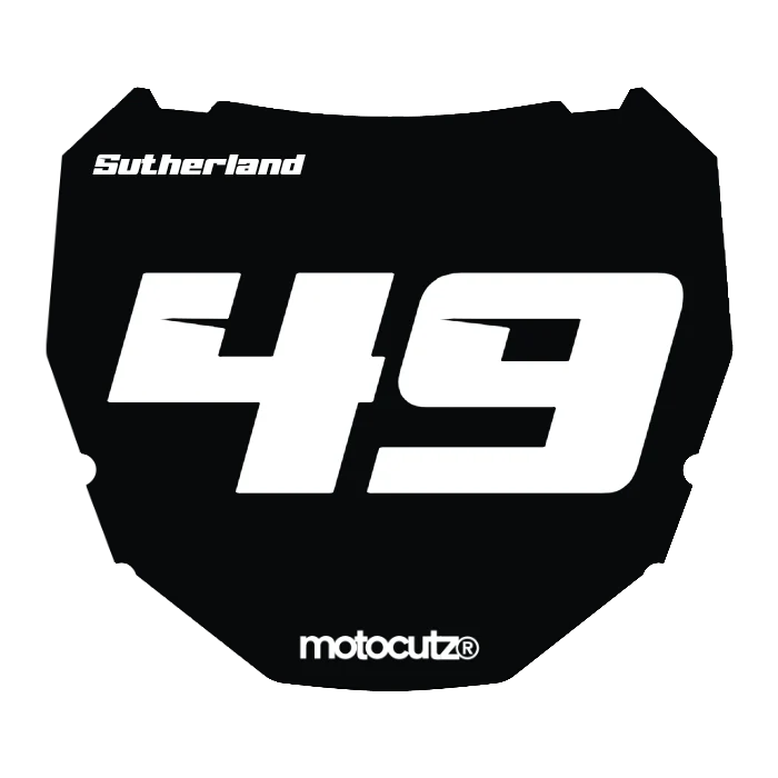 CUSTOM ODI NUMBER PLATE DECAL