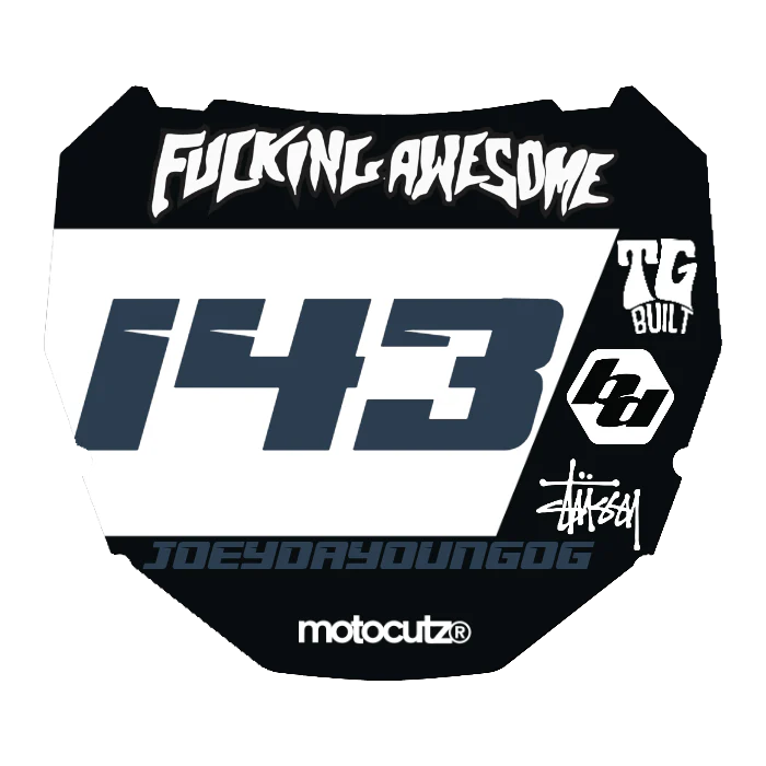CUSTOM ODI NUMBER PLATE DECAL