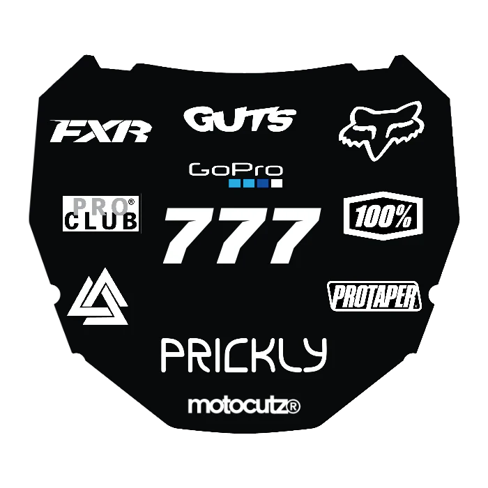 CUSTOM ODI NUMBER PLATE DECAL
