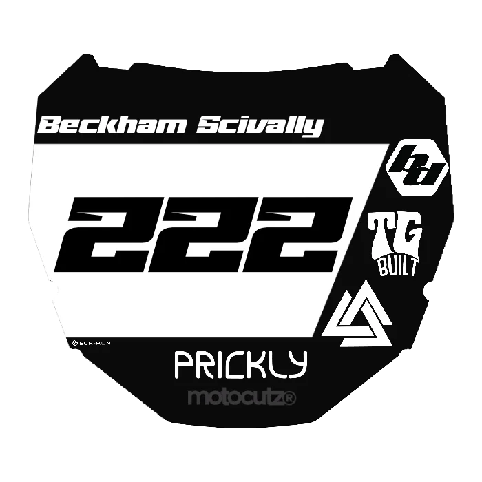 CUSTOM ODI NUMBER PLATE DECAL
