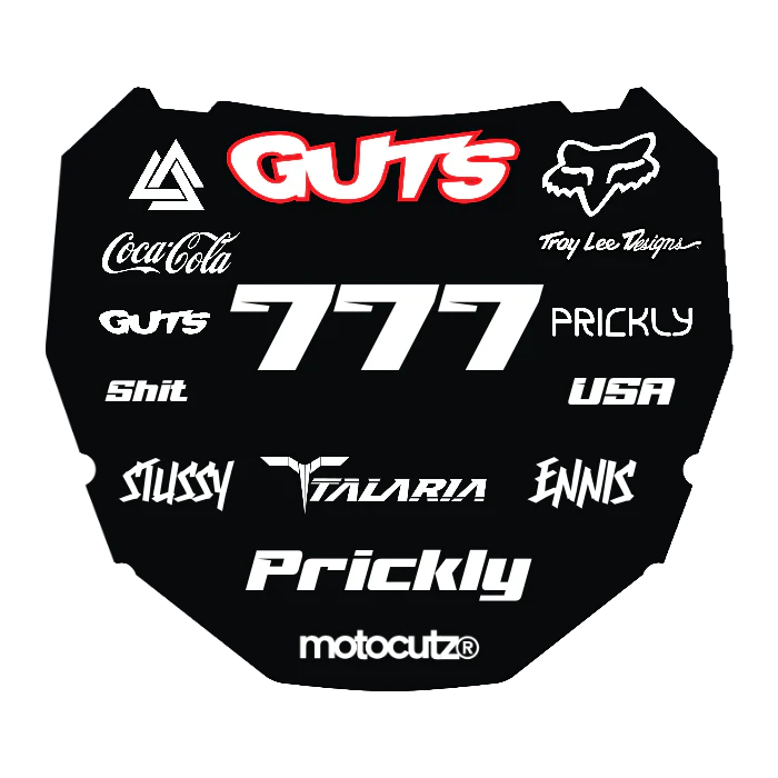 CUSTOM ODI NUMBER PLATE DECAL