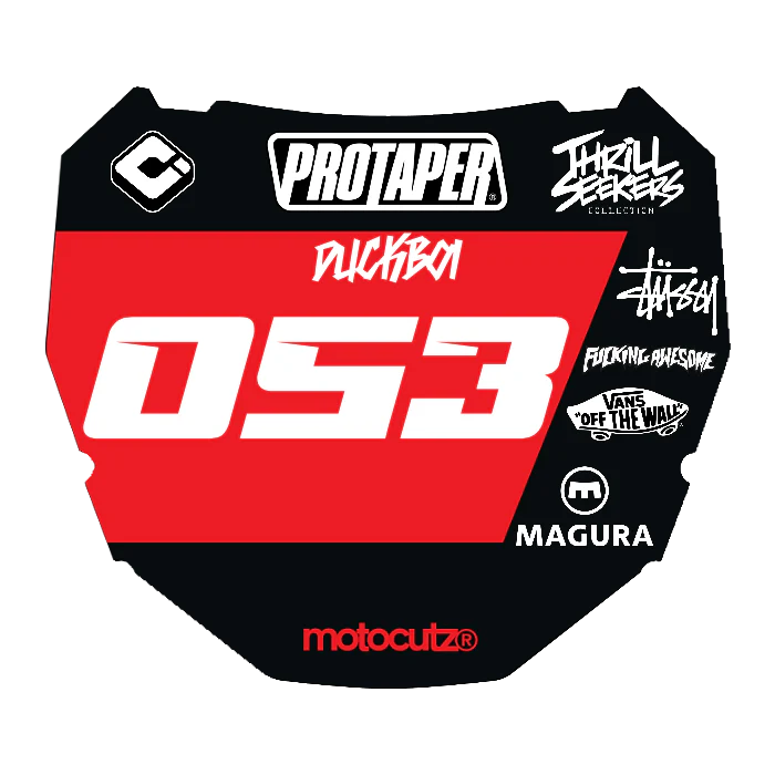 CUSTOM ODI NUMBER PLATE DECAL