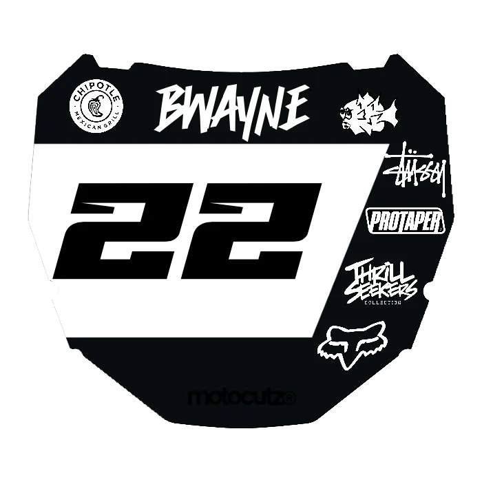 CUSTOM ODI NUMBER PLATE DECAL