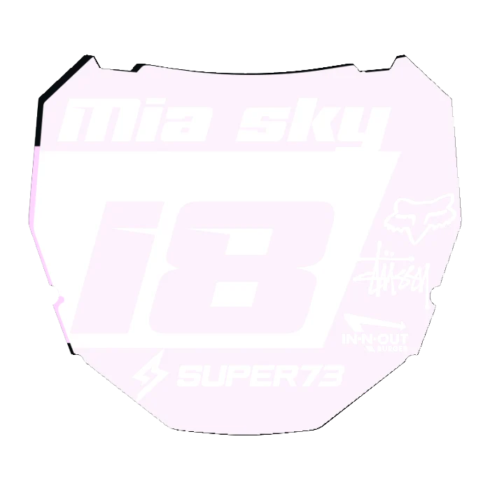 CUSTOM ODI NUMBER PLATE DECAL