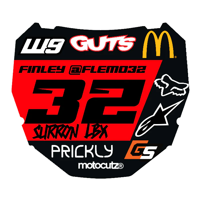 CUSTOM ODI NUMBER PLATE DECAL