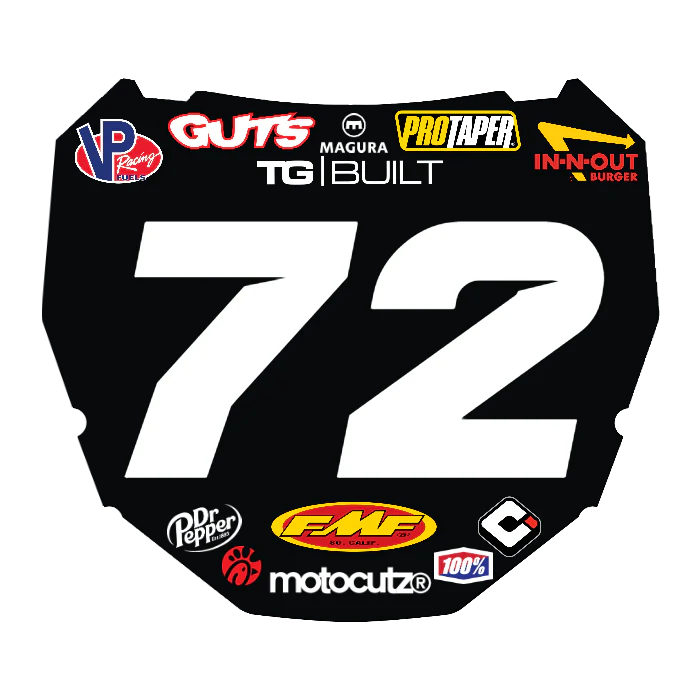 CUSTOM ODI NUMBER PLATE DECAL