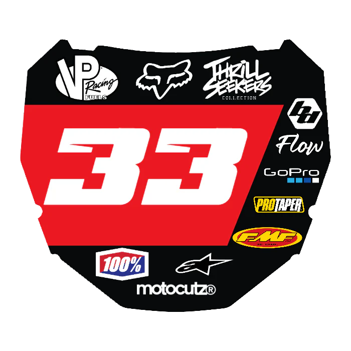 CUSTOM ODI NUMBER PLATE DECAL