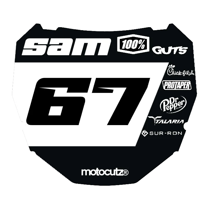 CUSTOM ODI NUMBER PLATE DECAL