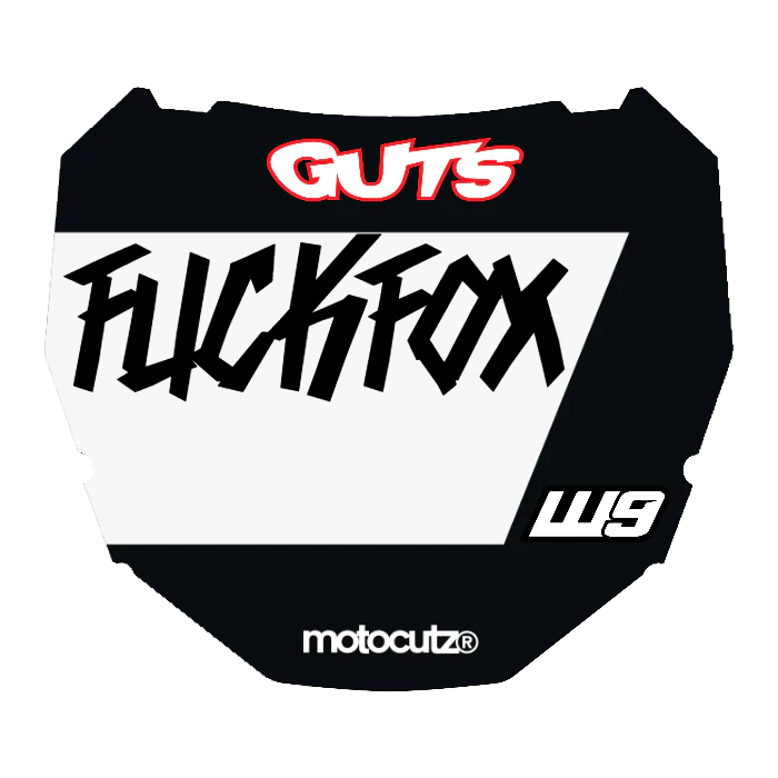 CUSTOM ODI NUMBER PLATE DECAL