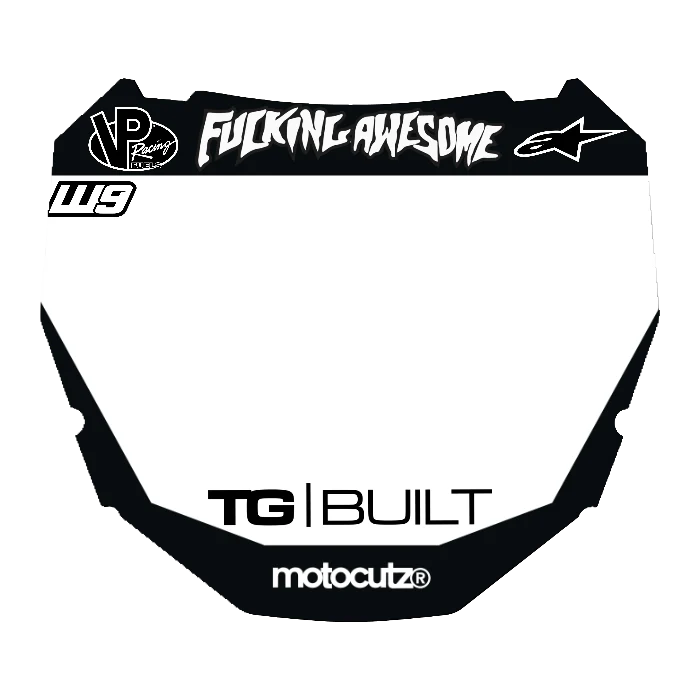 CUSTOM ODI NUMBER PLATE DECAL