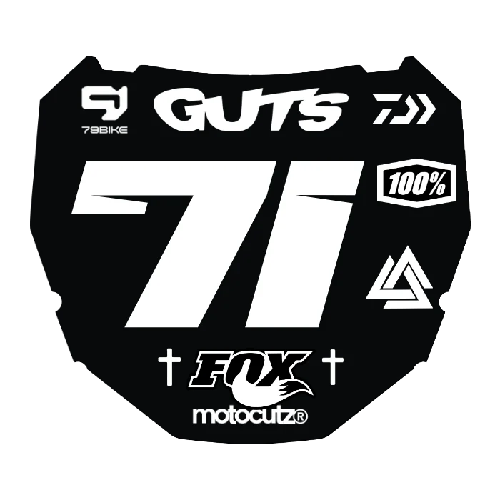 CUSTOM ODI NUMBER PLATE DECAL