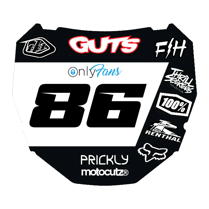 CUSTOM ODI NUMBER PLATE DECAL