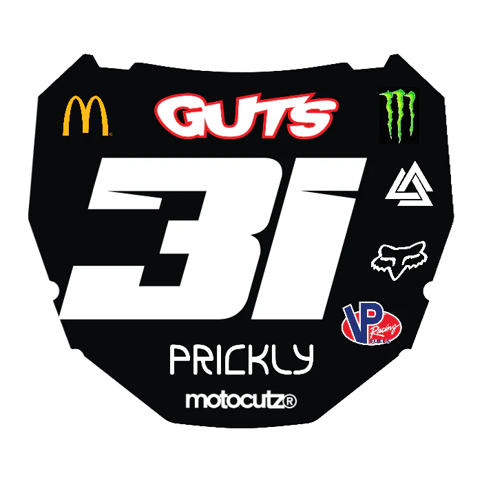 CUSTOM ODI NUMBER PLATE DECAL