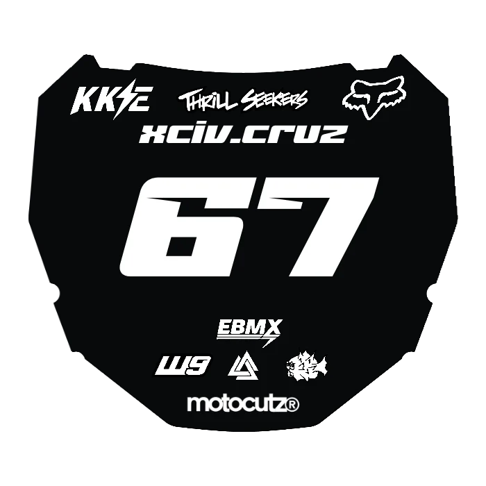 CUSTOM ODI NUMBER PLATE DECAL