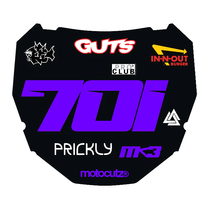CUSTOM ODI NUMBER PLATE DECAL