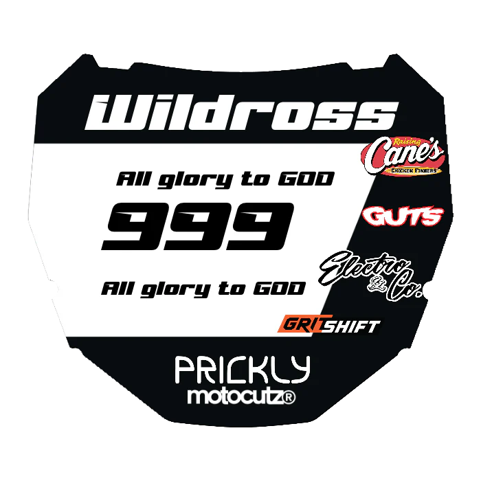 CUSTOM ODI NUMBER PLATE DECAL