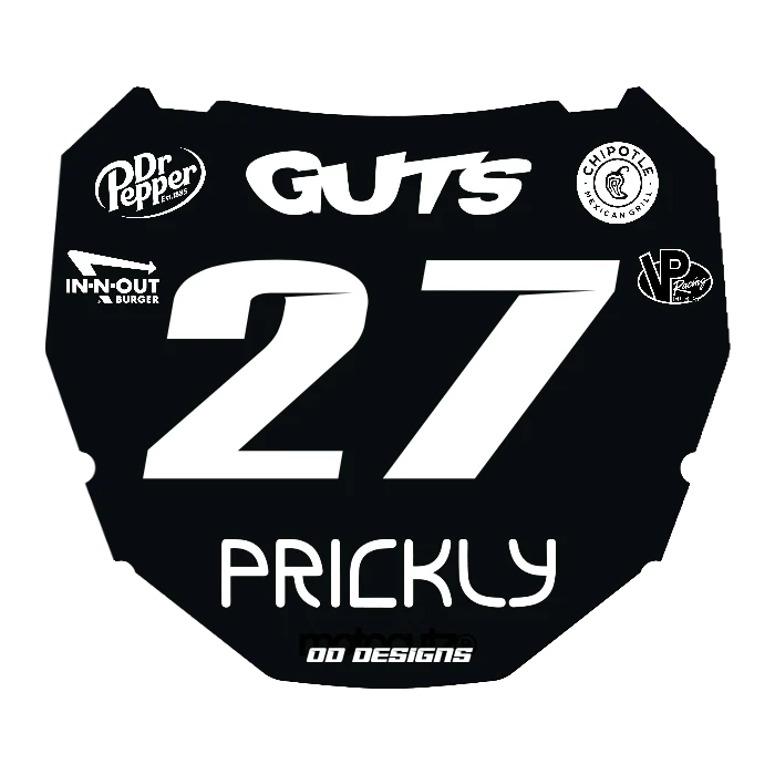 CUSTOM ODI NUMBER PLATE DECAL