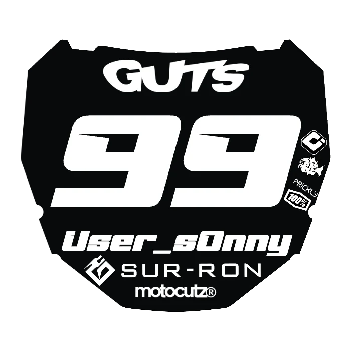 CUSTOM ODI NUMBER PLATE DECAL