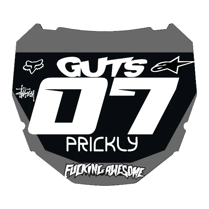 CUSTOM ODI NUMBER PLATE DECAL
