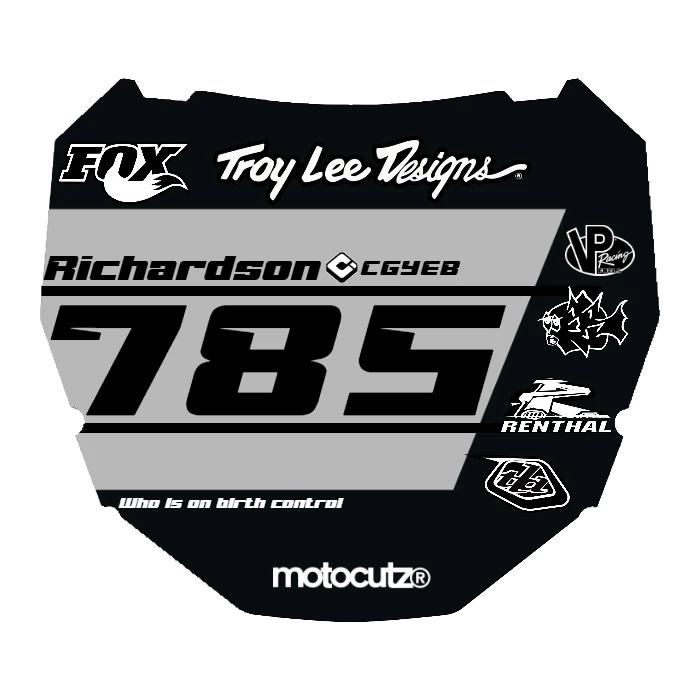 CUSTOM ODI NUMBER PLATE DECAL