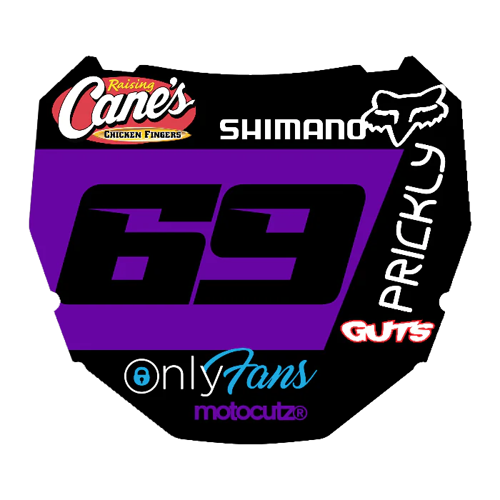CUSTOM ODI NUMBER PLATE DECAL