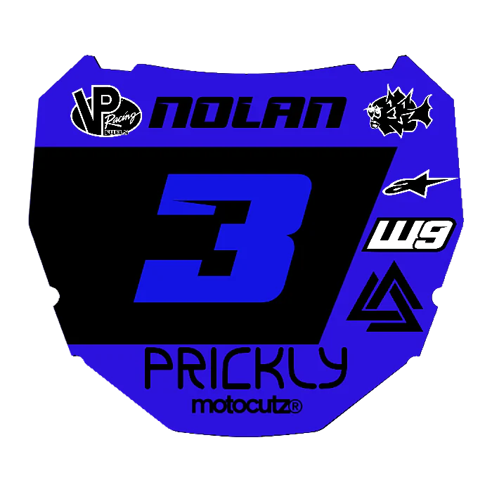 CUSTOM ODI NUMBER PLATE DECAL