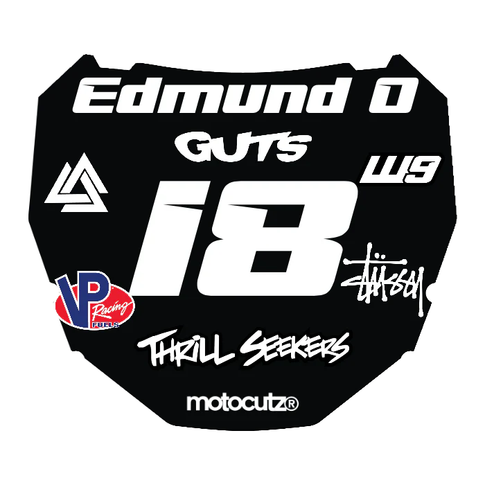 CUSTOM ODI NUMBER PLATE DECAL