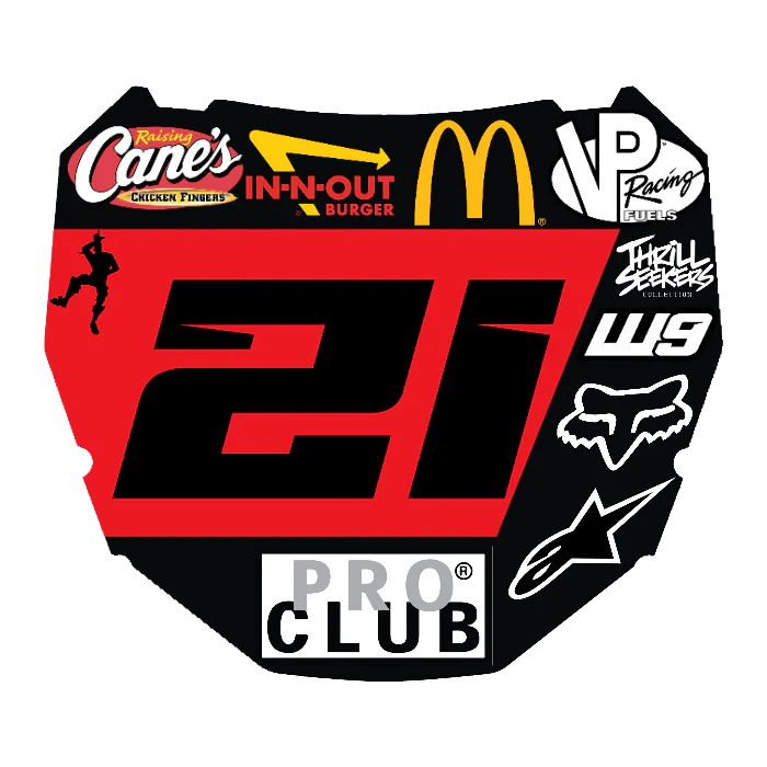 CUSTOM ODI NUMBER PLATE DECAL