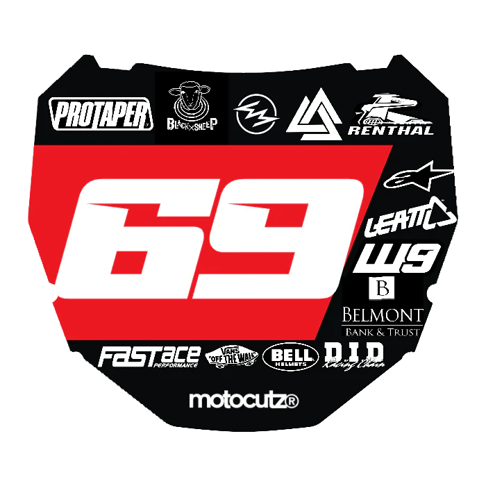 CUSTOM ODI NUMBER PLATE DECAL