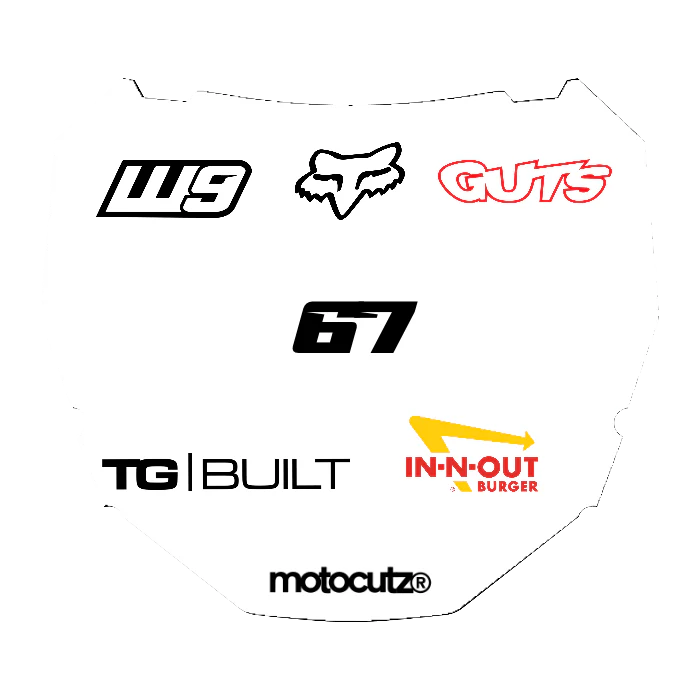 CUSTOM ODI NUMBER PLATE DECAL