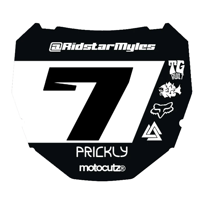 CUSTOM ODI NUMBER PLATE DECAL