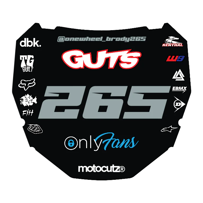 CUSTOM ODI NUMBER PLATE DECAL