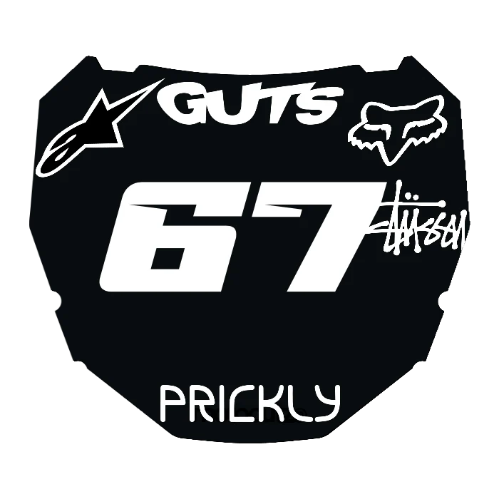 CUSTOM ODI NUMBER PLATE DECAL