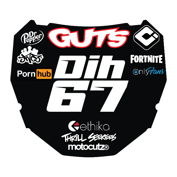 CUSTOM ODI NUMBER PLATE DECAL