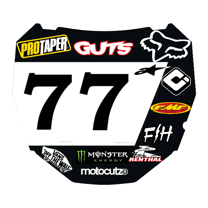 CUSTOM ODI NUMBER PLATE DECAL